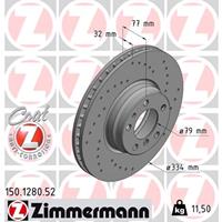 Bremsscheibe Vorderachse Zimmermann 150.1280.52