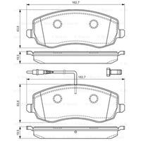 Remblokkenset, schijfrem BOSCH, u.a. für Peugeot, Citroën, Lancia, Fiat