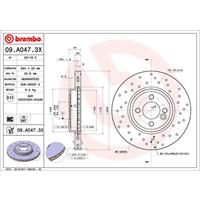 Remschijf BREMBO XTRA LINE BREMBO, Remschijftype: Geperforeerd / Geventileerd, u.a. für Mini