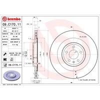 Remschijf COATED DISC LINE BREMBO, Remschijftype: Binnen geventileerd, u.a. für Audi