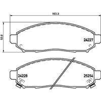 Remblokkenset, schijfrem BREMBO, u.a. für Nissan