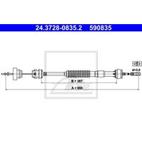 ATE Kupplungsseil 24.3728-0835.2 Kupplungsseilzug,Seilzug, Kupplungsbetätigung PEUGEOT,306 Schrägheck 7A, 7C, N3, N5,306 Cabriolet 7D, N3, N5