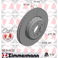 Zimmermann Bremsscheiben 150.3491.32 Scheibenbremsen,Bremsscheibe BMW,Z4 E89