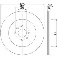 HELLA Bremsscheiben 8DD 355 114-871 Scheibenbremsen,Bremsscheibe MG,MGF RD,MG TF