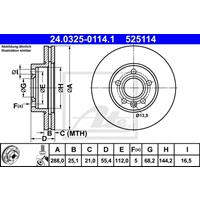 Bremsscheibe 'PowerDisc' | ATE (24.0325-0114.1)