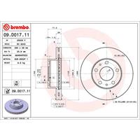 COATED DISC LINE BREMBO, Remschijftype: Binnen geventileerd, u.a. für Fiat, Peugeot, Citroën