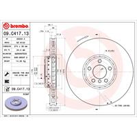 Bremsscheibe Vorderachse rechts Brembo 09.C417.13