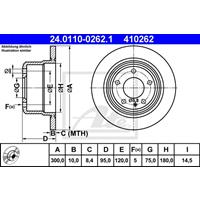 Bremsscheibe | ATE (24.0110-0262.1)