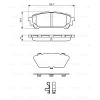 Remblokkenset, schijfrem BOSCH, u.a. für Subaru