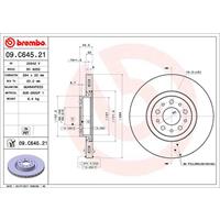 Remschijf COATED DISC LINE BREMBO, Remschijftype: Binnen geventileerd, u.a. für Fiat