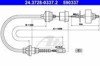 Seilzug, Kupplungsbetätigung ATE 24.3728-0337.2