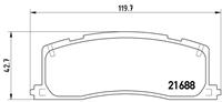 Remblokkenset, schijfrem BREMBO, u.a. für Toyota