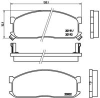 Remblokkenset, schijfrem BREMBO, u.a. für Ford, KIA, Mazda