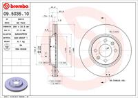 Remschijf BREMBO, Remschijftype: Binnen geventileerd, u.a. für Saab