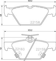 Remblokkenset, schijfrem BREMBO, u.a. für Subaru