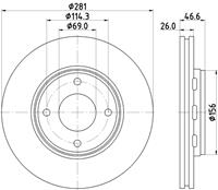 Bremsscheibe Vorderachse Hella 8DD 355 116-531