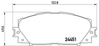 Remblokkenset, schijfrem BREMBO, u.a. für Toyota, Daihatsu