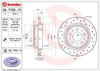 Remschijf BREMBO XTRA LINE BREMBO, Remschijftype: Geperforeerd, u.a. für Volvo