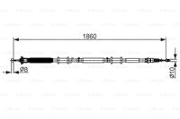 Seilzug, Feststellbremse hinten rechts Bosch 1 987 482 579