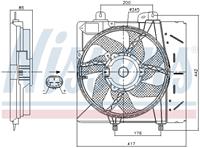 Koelventilatorwiel NISSENS, Diameter (mm)345mm, Spanning (Volt)12V, u.a. für Peugeot, Renault, Citroën, DS, Opel