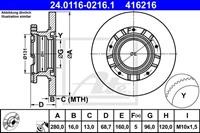 Bremsscheibe | ATE (24.0116-0216.1)