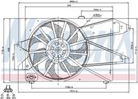 Koelventilatorwiel NISSENS, Diameter (mm)365mm, Spanning (Volt)12V, u.a. für Ford