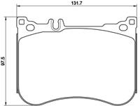 Remblokkenset, schijfrem BREMBO, u.a. für Mercedes-Benz