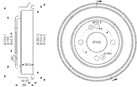 RIDEX Remtrommel HYUNDAI 123B0138 584111C300