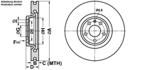 Bremsscheibe | ATE (24.0134-0110.1)