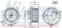Interieurventilatie NISSENS, Diameter (mm)150mm, Spanning (Volt)12V, u.a. für VW, Seat, Audi, Skoda