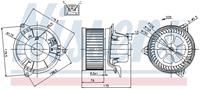 Interieurventilatie NISSENS, Diameter (mm)155mm, Spanning (Volt)12V, u.a. für Ford