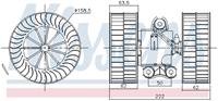 Interieurventilatie NISSENS, Diameter (mm)159mm, Spanning (Volt)12V, u.a. für Mercedes-Benz