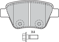 Bremsbelagsatz, Scheibenbremse Hinterachse Valeo 601137