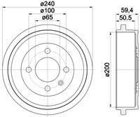 hellapagid Bremstrommel | HELLA PAGID (8DT 355 301-571)