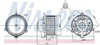 Interieurventilatie NISSENS, Diameter (mm)150mm, Spanning (Volt)12V, u.a. für Opel, Chevrolet
