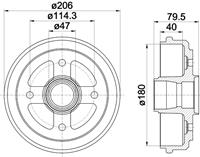 hellapagid Bremstrommel | HELLA PAGID (8DT 355 300-561)