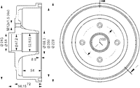 Remtrommel ATE, u.a. für Opel, Vauxhall