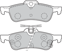 Bremsbelagsatz, Scheibenbremse Hinterachse Valeo 601486