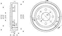 Bremstrommel | ATE (24.0218-0011.1)