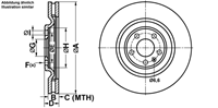 Bremsscheibe | ATE (24.0128-0296.1)