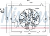 Koelventilatorwiel NISSENS, Diameter (mm)390mm, Spanning (Volt)12V, u.a. für Mercedes-Benz