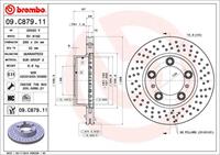 Remschijf COATED DISC LINE BREMBO, Remschijftype: Geperforeerd / Geventileerd, u.a. für Porsche