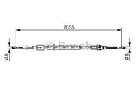 BOSCH Handbremsseil 1 987 477 598 Bremsseil,Seilzug Feststellbremse PEUGEOT,CITROËN,307 CC 3B,307 3A/C,307 Stufenheck,C4 I LC_,C4 Coupe LA_