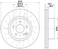 hellapagid Bremsscheibe 'PRO High Carbon' | HELLA PAGID (8DD 355 127-471)