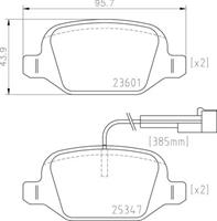 Remblokkenset, schijfrem BREMBO, u.a. für Fiat