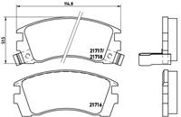 Remblokkenset, schijfrem BREMBO, u.a. für Nissan