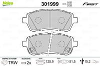 Valeo Remblokken FORD,MAZDA,SUZUKI 301999 04465B1320,4465B1320,DFY13328Z Remblokkenset,Remblokkenset, schijfrem DFY13328ZA,5581068L50