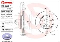 Bremsscheibe 'COATED DISC LINE' | BREMBO (09.D208.11)