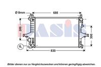 Kühler, Motorkühlung | AKS Dasis (220001N)