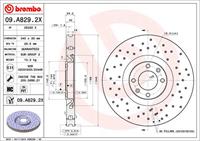 Remschijf BREMBO XTRA LINE BREMBO, Remschijftype: Geperforeerd / Geventileerd, u.a. für Citroën, DS, Peugeot